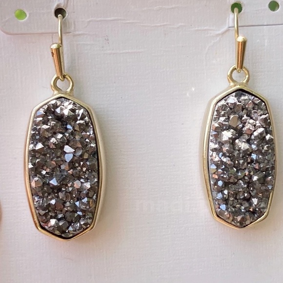 Kendra Scott Danay Earrings in Platinum Drusy - Picture 6 of 8